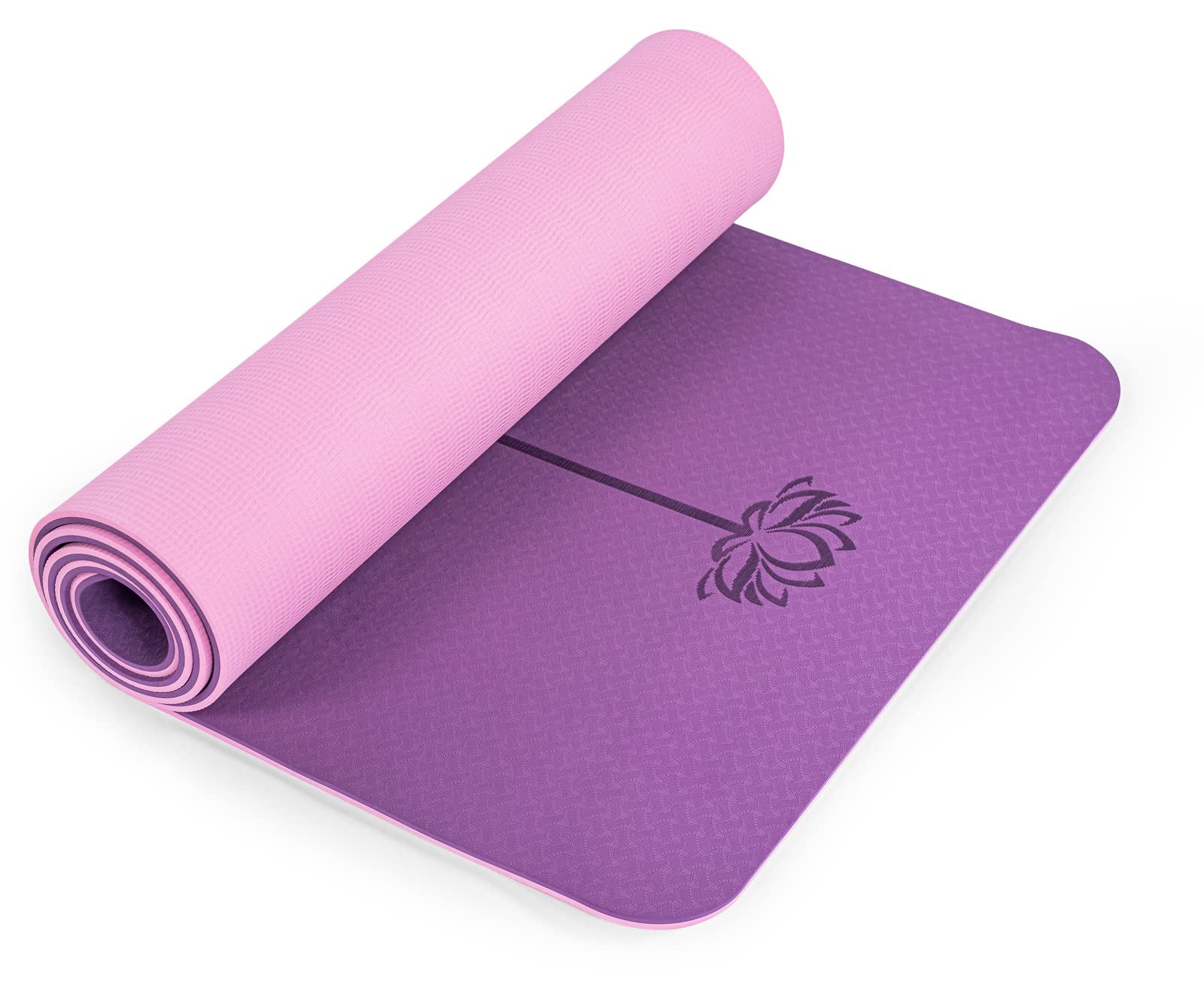 Yoga Mat Non Slip, Pilates Fitness Mats, Eco Friendly, Anti-Tear Yoga Mats for Women, 1/4" Exercise Mats for Home Workout with C