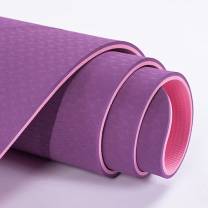 Yoga Mat Non Slip, Pilates Fitness Mats, Eco Friendly, Anti-Tear Yoga Mats for Women, 1/4" Exercise Mats for Home Workout with C